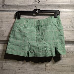 Tracy Evans Green Plaid Skort
